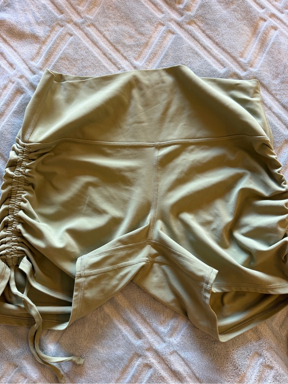lululemon athletica align shorts with ruched side ties. Never worn. NWOT